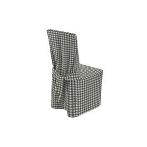 Dekoria Návlek na stoličku, sivo-biele káro, 45 x 94 cm, Quadro, 136-11