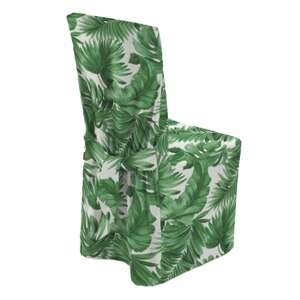Dekoria Návlek na stoličku, zelené listy na bielom podklade, 45 × 94 cm, Tropical Island, 141-71
