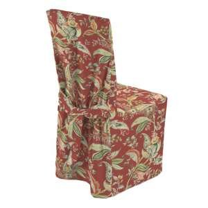 Dekoria Návlek na stoličku, kvetinové vzory na pozadí z tehlovo-červenom podklade, 45 x 94 cm, Gardenia, 142-12