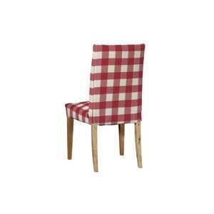 Dekoria Návlek na stoličku Henriksdal (krátky), červeno-biele veľké káro, návlek na stoličku Henriksdal - krátky, Quadro, 136-18