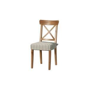 Dekoria Sedák na stoličku Ingolf, béžovo-biele prúžky, návlek na stoličku Inglof, Quadro, 136-07