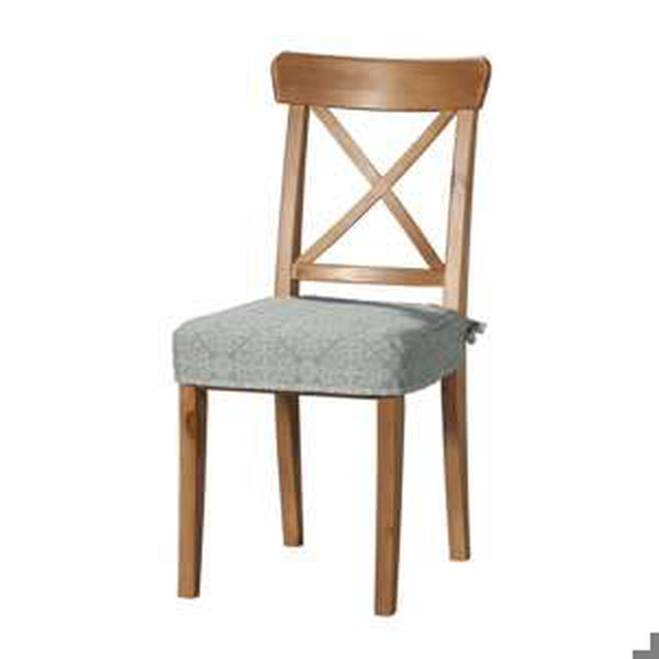 Dekoria Sedák na stoličku Ingolf, vzory na sivom podklade, návlek na stoličku Inglof, Flowers, 140-38