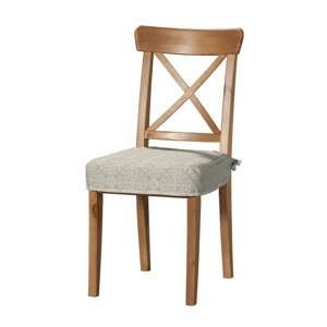 Dekoria Sedák na stoličku Ingolf, vzory na béžovom podklade, návlek na stoličku Inglof, Flowers, 140-39