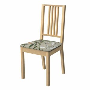 Dekoria Poťah na stoličku Börje, zielone gałązki na szarym tle, poťah na stoličku Börje, Eden, 144-23
