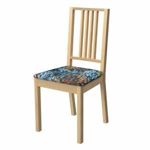 Dekoria Poťah na stoličku Börje, modro-oranžová, poťah na stoličku Börje, Intenso Premium, 144-37