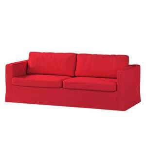 Dekoria Poťah na sedačku Karlstad (nerozkladá sa, pre 3 osoby, dlhá), červená - Scarlet red, Poťah na sedačku Karlstad - pre 3 osoby, nerozkladá sa, dlhá, Cotton Panama, 702-04
