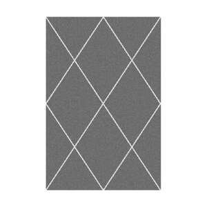 Dekoria Koberec Royal Rhombs dark grey/cream 160x230cm, 160 x 230 cm