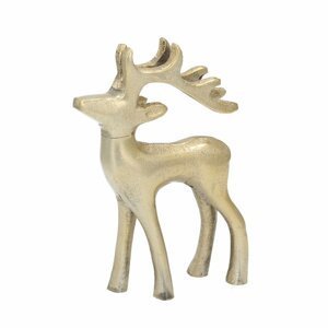 Dekoria Dekorácia Reindeer 11x3x14cm gold, 11 x 3 x 14 cm