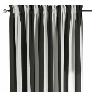 Dekoria Záves s navliekacou riasiacou páskou, bielo-čierne pásy, 130 x 260 cm, Comics, 137-53