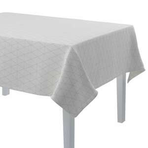 Dekoria Obrus na stôl obdĺžnikový, béžové trojuholníky na krémovo-bielom podklade, 130 x 130 cm, Sunny, 143-94