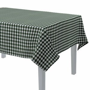 Dekoria Obrus na stôl obdĺžnikový, zelená a biela kocka (1,5x1,5cm), Quadro, 144-34
