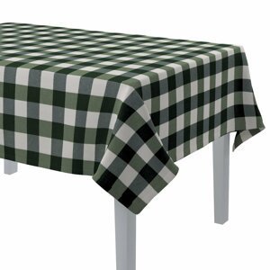 Dekoria Obrus na stôl obdĺžnikový, zelená a biela kocka (5,5x5,5cm), Quadro, 144-36