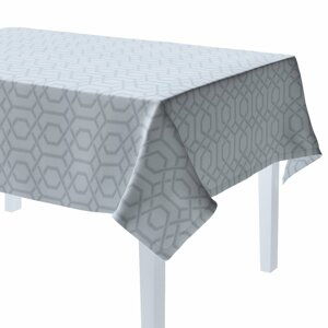 Dekoria Obrus na stôl obdĺžnikový, sivý vzor na bielom podklade, Sunny, 151-90