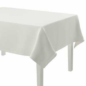 Dekoria Obrus na stôl obdĺžnikový, snehovo biela, 130 x 130 cm, Cotton Panama, 702-34