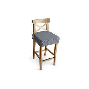 Dekoria Poťah na barovú stoličku Ingolf, granátovo -biele malé káro, návlek na barovú stoličku Ingolf, Quadro, 136-00