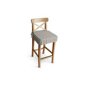 Dekoria Poťah na barovú stoličku Ingolf, granátovo-biele prúžky, návlek na barovú stoličku Ingolf, Quadro, 136-02