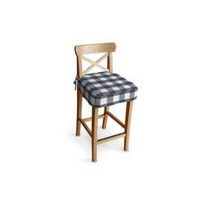 Dekoria Poťah na barovú stoličku Ingolf, modro - biele veľké káro, návlek na barovú stoličku Ingolf, Quadro, 136-03