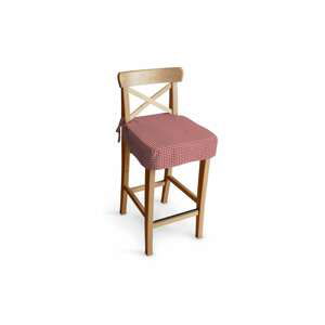 Dekoria Poťah na barovú stoličku Ingolf, červeno-biele malé káro, návlek na barovú stoličku Ingolf, Quadro, 136-15