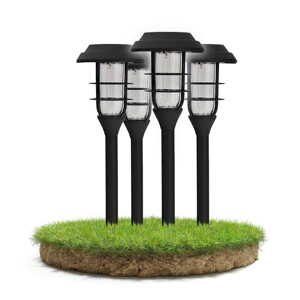 4x LED solárna záhradná lampa