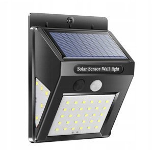 LED solárne svietidlo 8W so senzorom pohybu a súmraku - studená biela