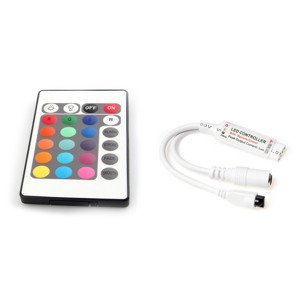 Diaľkový IR ovládač k RGB LED pásiku - 24 tlačidiel