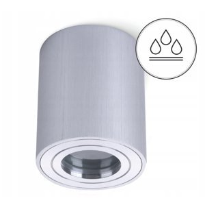 LED svietidlo kúpeľňové B7140 - kruhové - strieborná + pätica GU10