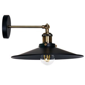 LED nástenná lampa - B7178 - 30cm - 1xE27 - čierna