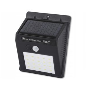 LED solárne svietidlo 20 3W so senzorom pohybu a súmraku - studená biela