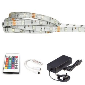 LED pásik - RGB 5050 - 5m - 30LED/m - 7,2W/m - IP65 - komplet