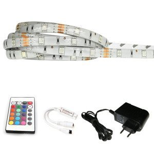 LED pásik - RGB SMD 5050 - 2,5m - 30LED/m - 18W - IP65 - SADA