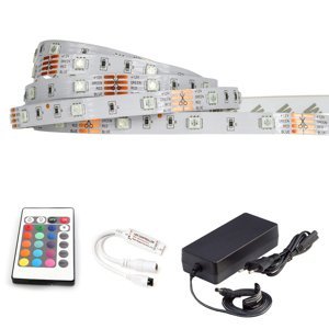LED pásik - RGB SMD 5050 - 5m - 30LED/m - 7,2W/m - IP20 - komplet