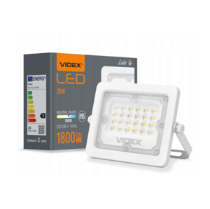 LED reflektor 20W - 1800 lm - IP65 - biely