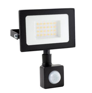 LED reflektor so snímačom PIR - 20W - 1400Lm - teplá biela - 3000K - IP65