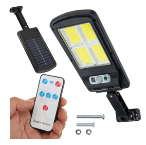 LED solárne svietidlo PIR 4 - COB LED + ovládač + držiak