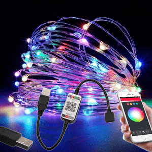 LED svetelná reťaz - RGB MULTICOLOR - USB - SMART - 5 m