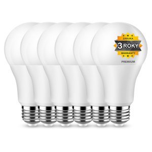 LED žiarovka A60 - E27 - 15W - 1200Lm - teplá biela - 5+1 zadarmo