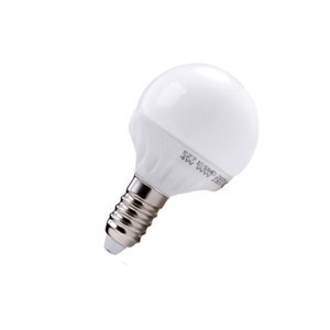 LED žiarovka - E14 - 4W - 360Lm - guľa - teplá biela