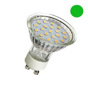 LED žiarovka - GU10 - 1W - 80Lm - 230V - zelená