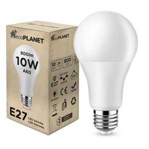 LED žiarovka - ecoPLANET - E27 - 10W - 800Lm - teplá biela
