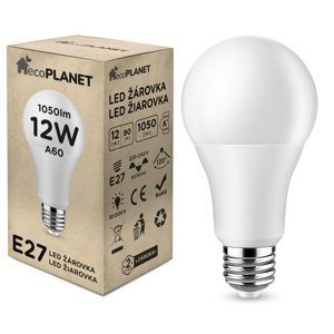 LED žiarovka ecoPLANET - E27 - A60 - 15W - 1500Lm - studená biela