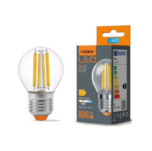 LED žiarovka filament - E27 - 6W - G45 - teplá biela