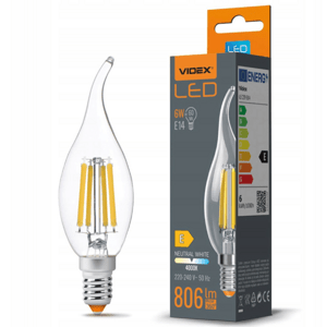 LED žiarovka FLAME filament - E14 - 6W - neutrálna biela