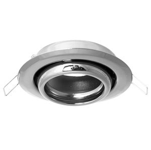 LUMIXLED Podhľadové bodové svietidlo BRG70439 výklopné - kruh rybie oko - bez pätice - chróm