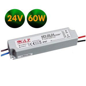 Napájací zdroj pre LED - 2,5A - 60W - 24V DC - IP67
