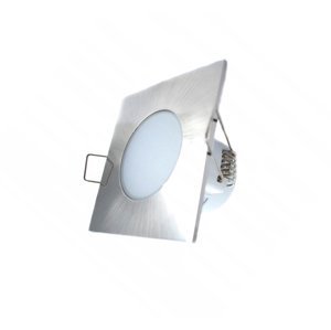 Podhľadové kúpeľňové svietidlo LED BONO GXLL027 - štvorec - CHROM MATT - 5W - 350Lm - IP65 - neutrálna biela