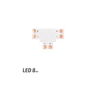 Spojka pre LED pásky - T - CN16 - 8mm - 2pin - SMD 3528, 2835, 3014