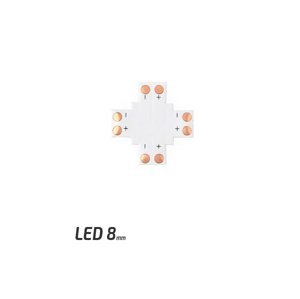 Spojka pre LED pásky - X - CN20 - 8mm - 2pin - SMD 3528, 2835, 3014