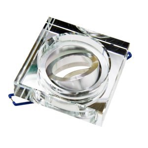 BERGE podhľadové bodové svietidlo BRG71003 výklopné - hrubé sklo 2cm - štvorec - zrkadlo