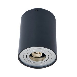 Podhľadové bodové svietidlo 100-CPA výklopné - kruhové - čierna strieborná + pätica GU10