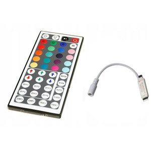 Diaľkový IR ovládač k RGB LED pásku - 44 tlačidiel